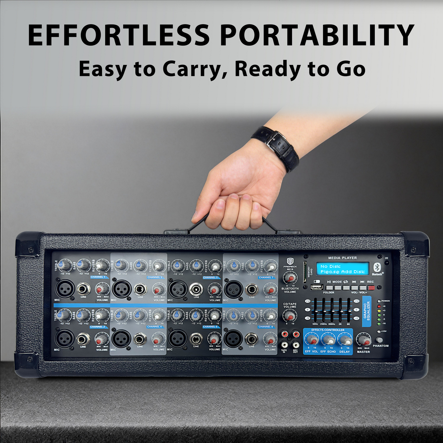 PRORECK MX18 carry handle for easy transport