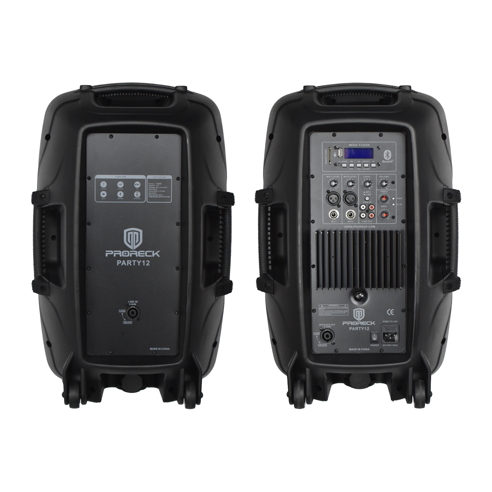 Proreck Party 12 | Powered PA Speakers Party Speaker|12-Inch 450 Watts