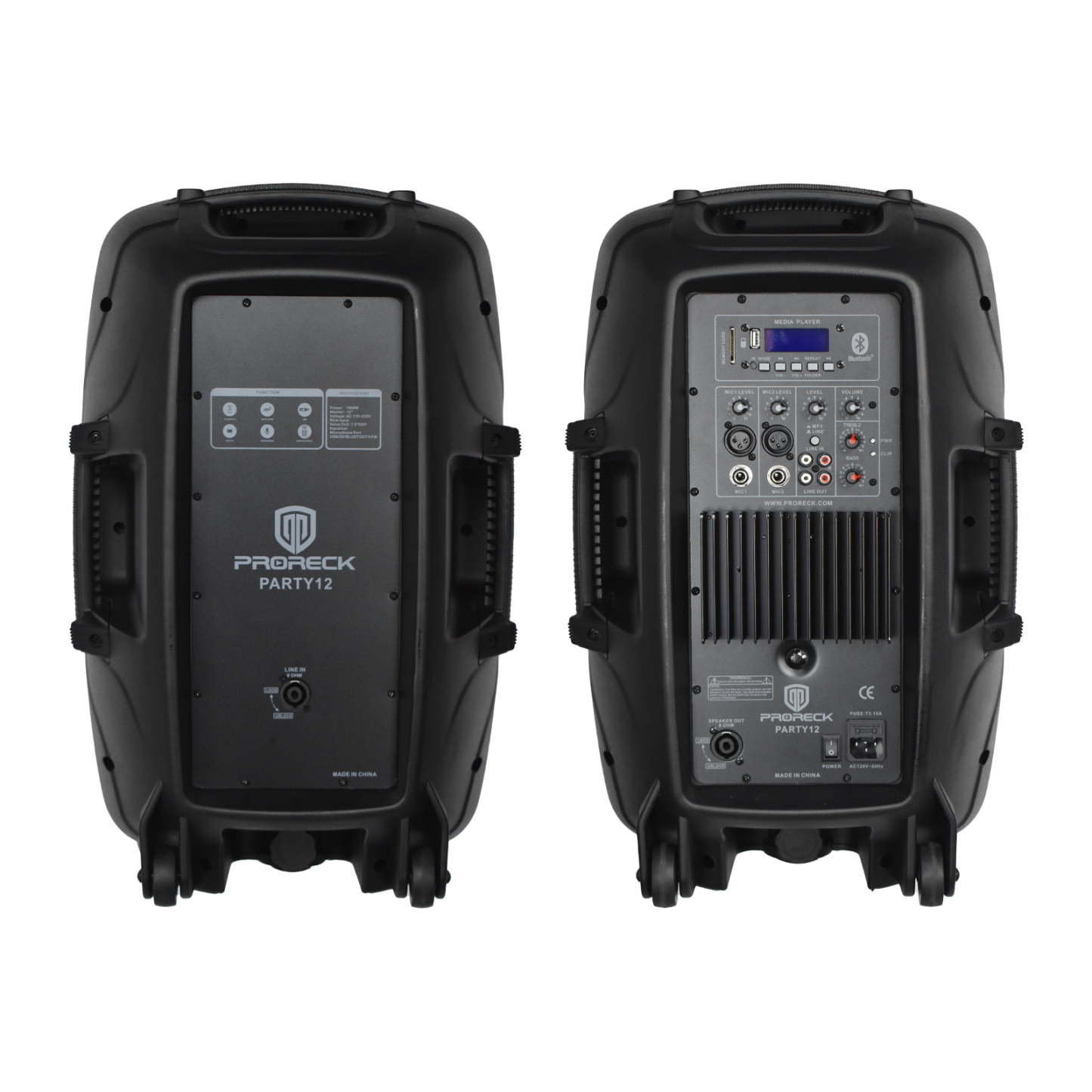 Proreck Party 12 | Powered PA Speakers Party Speaker|12-Inch 450 Watts