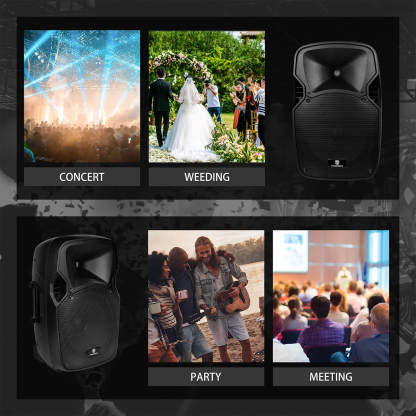 Proreck Party 12 | Powered PA Speakers Party Speaker|12-Inch 450 Watts Bluetooth Speaker