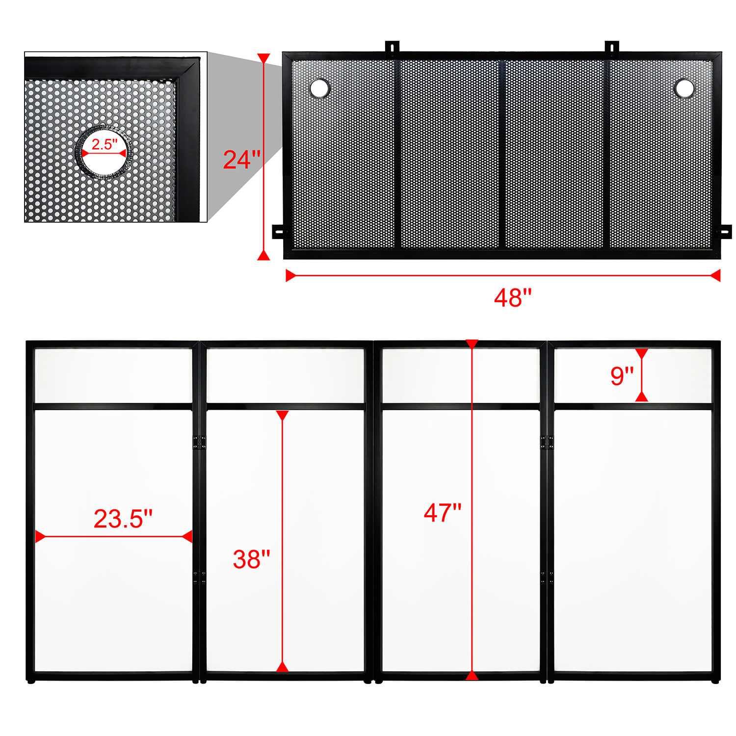 PRORECK PF66 | DJ Facade Black&White