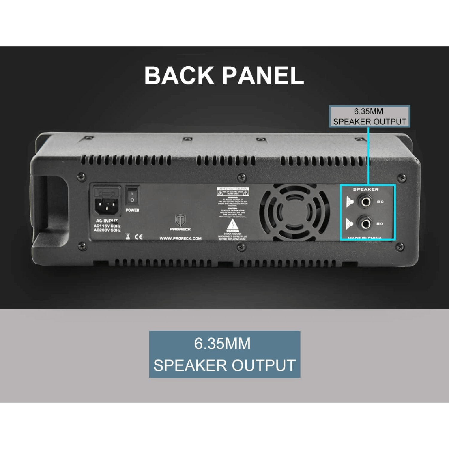 PRORECK Speaker MX15 15inch 2500W 8 Channel Bluetooth Powered PA System Mixer