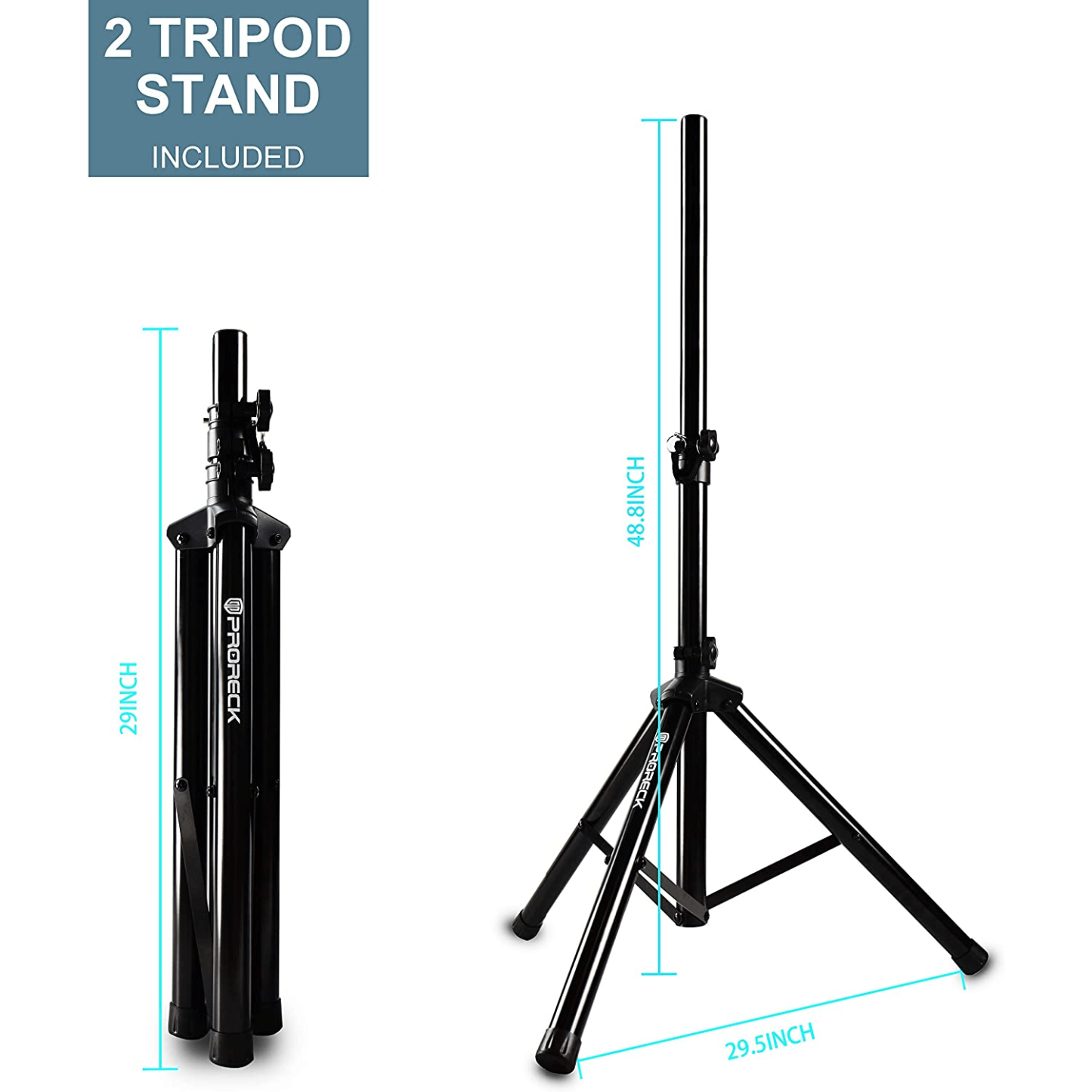 PRORECK Speaker MX15 15inch 2500W 8 Channel Bluetooth Powered PA System Mixer