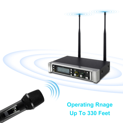 UK-2000 UHF wireless microphone system long-range performance (line of sight)