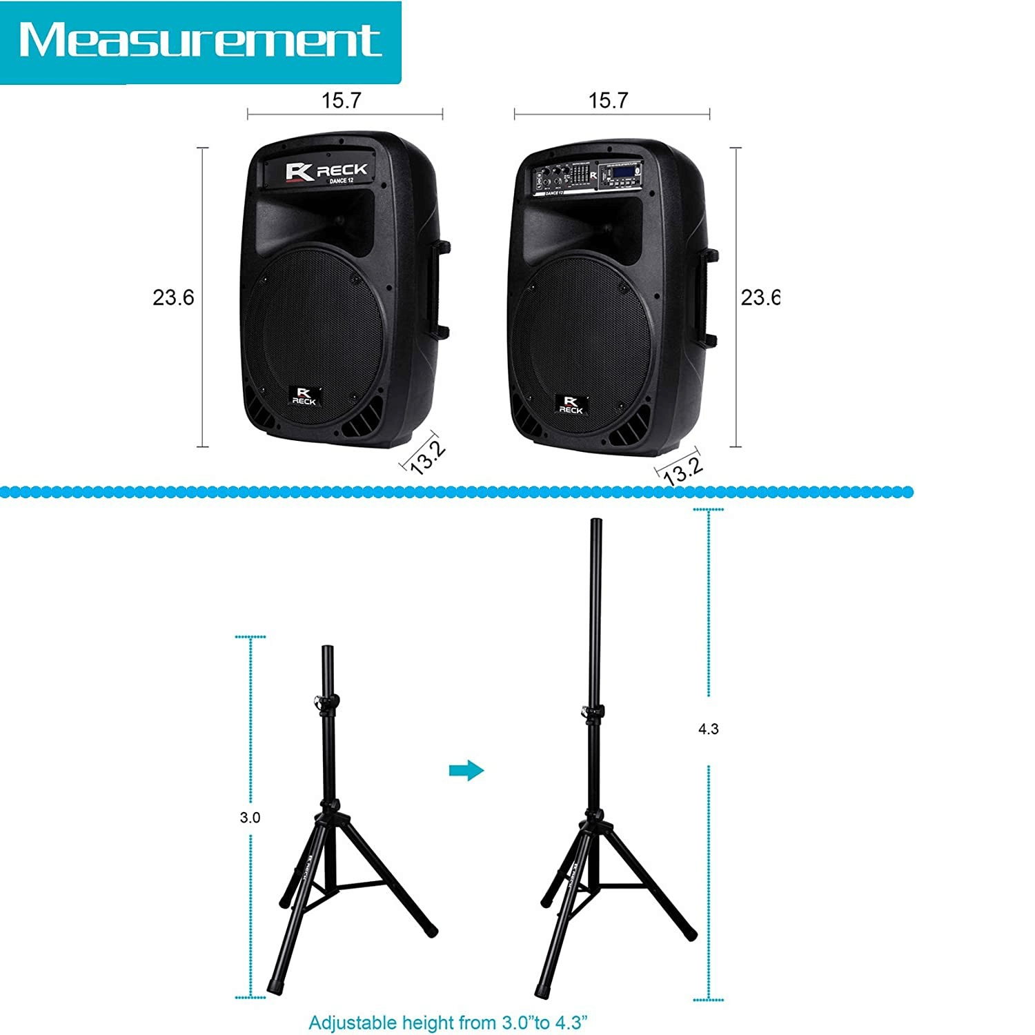Proreck Dance 12 | Party Speakers 12-Inch 540 Watts Proreck Speakers PA Speakers