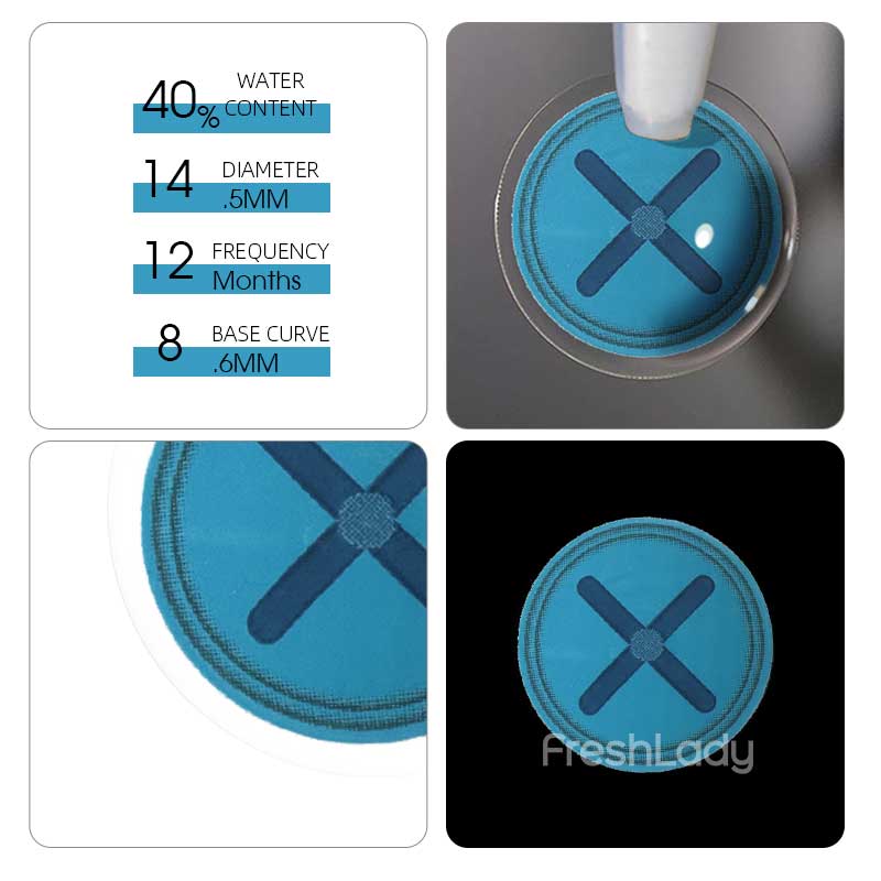 Freshlady Button Eye Blue