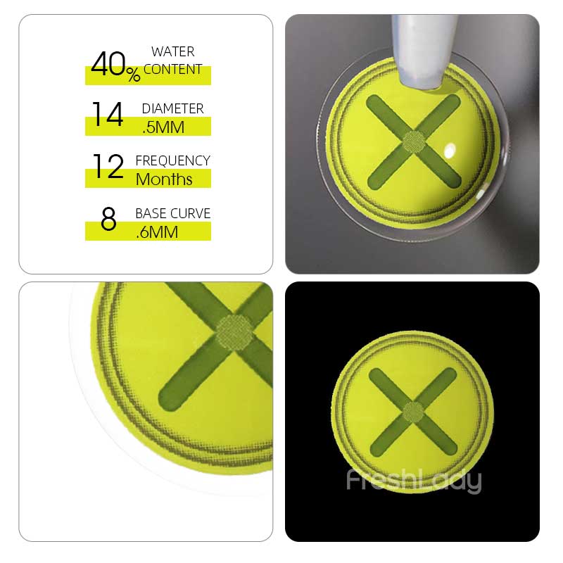 Freshlady Button Eye Green