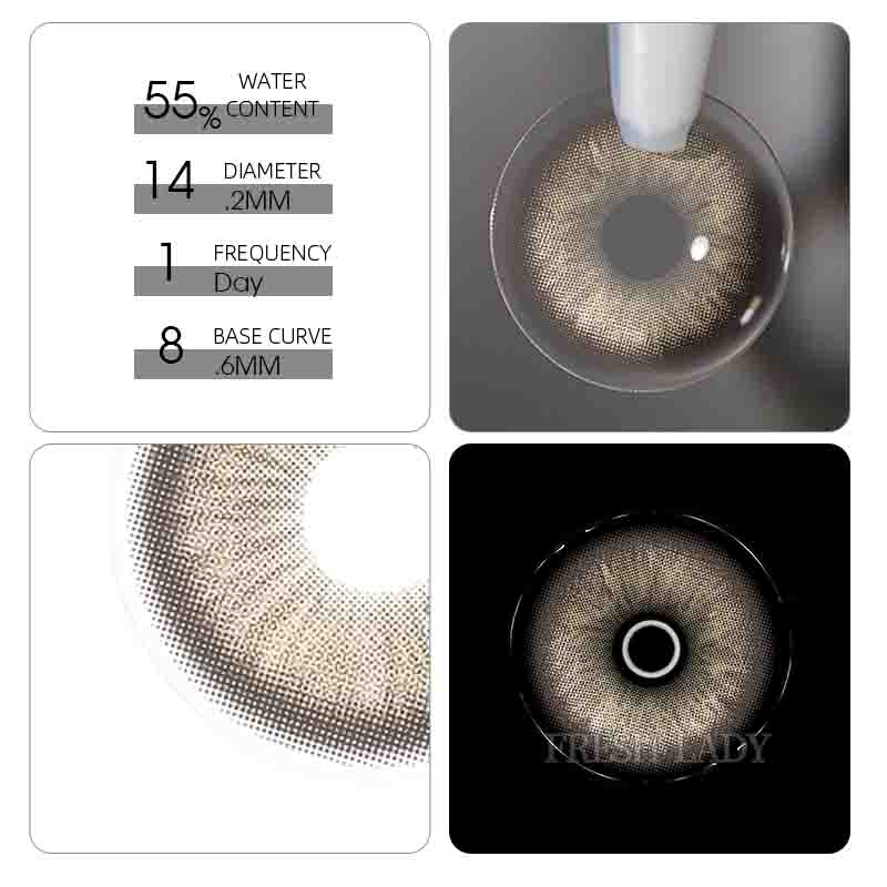 【Prescription】Freshlady 【1 DAY】 2 PCS |  Nagini Brown