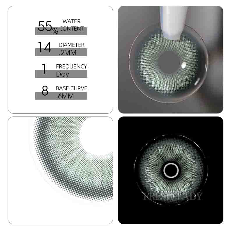 【Prescription】Freshlady 【1 DAY】 2 PCS |  Nagini Green