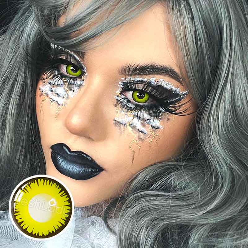 Anime Cosplay Sexy green cat eye contacts Fresh Lady