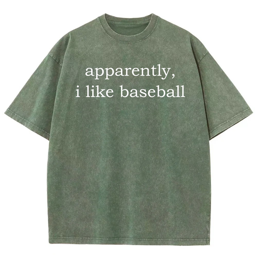 Apparently, I Like Baseball Washed T-shirt