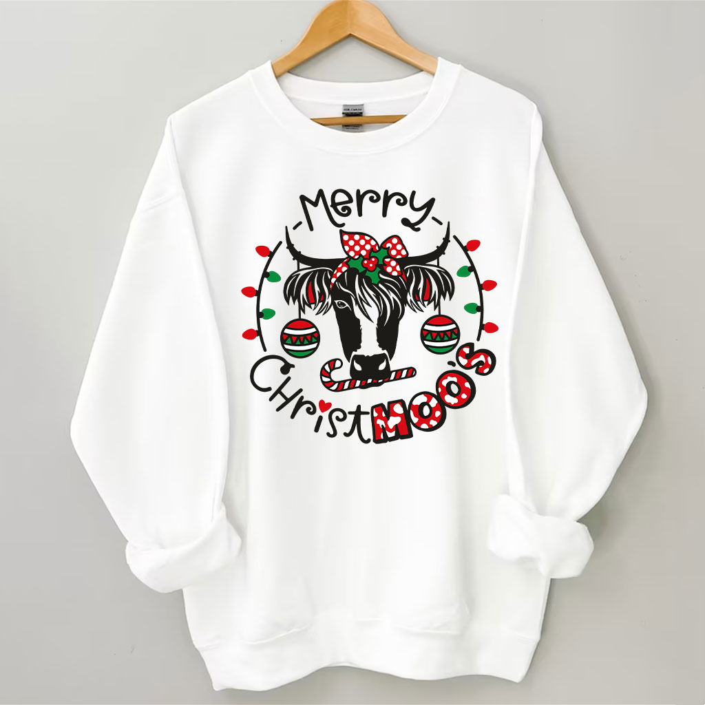 Merry Christmas Cow Sweatshirt