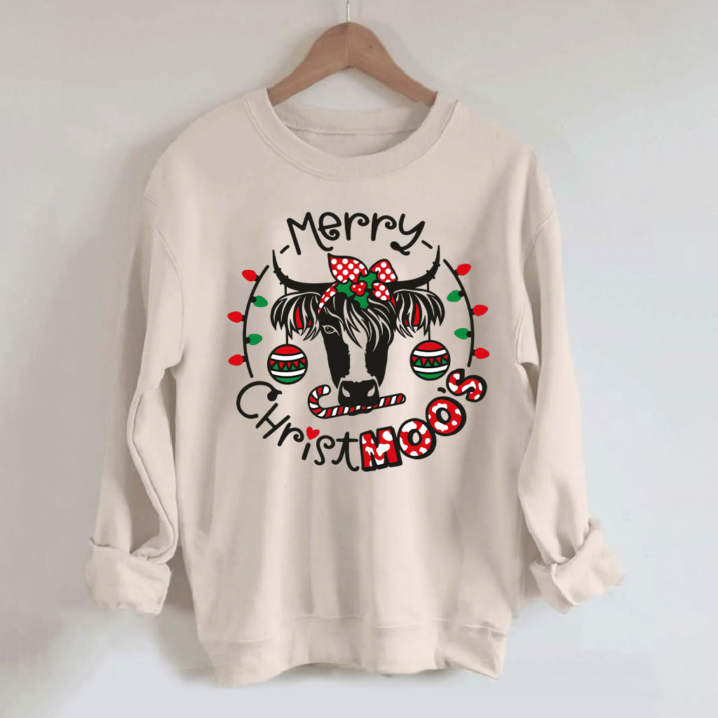 Merry Christmas Cow Sweatshirt