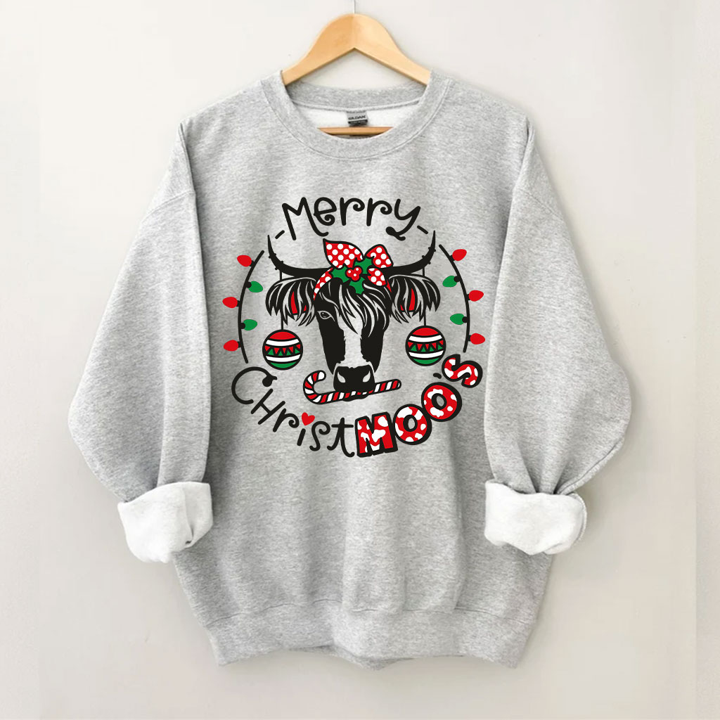 Merry Christmas Cow Sweatshirt