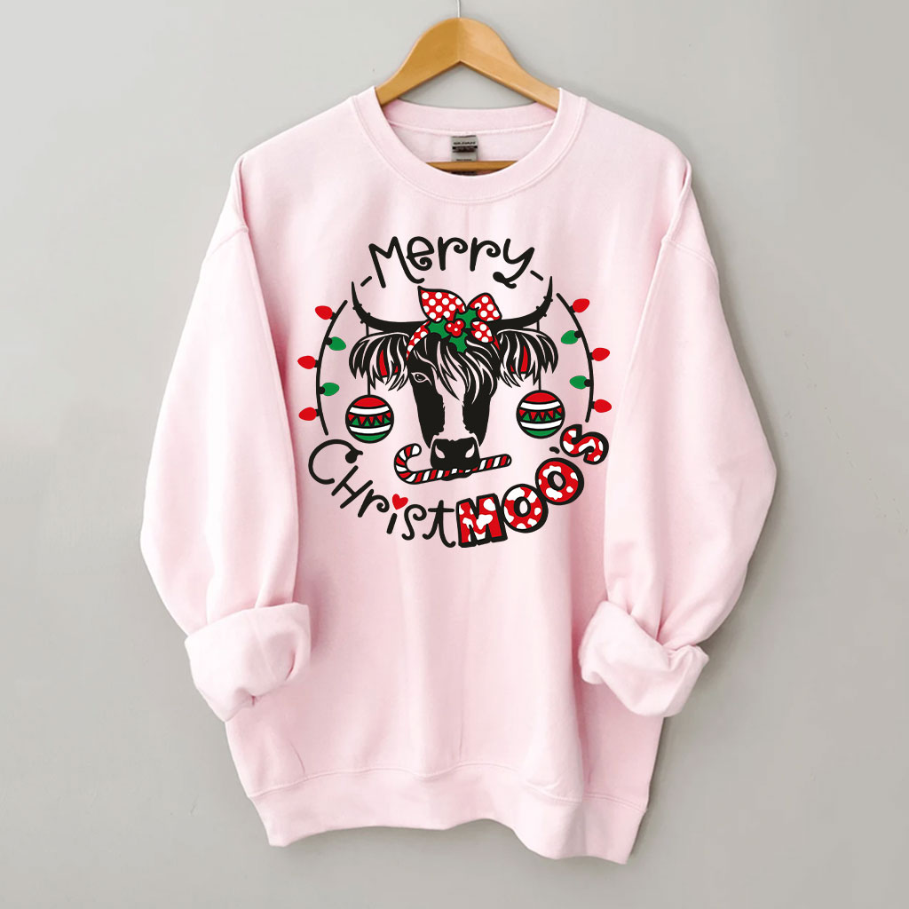 Merry Christmas Cow Sweatshirt