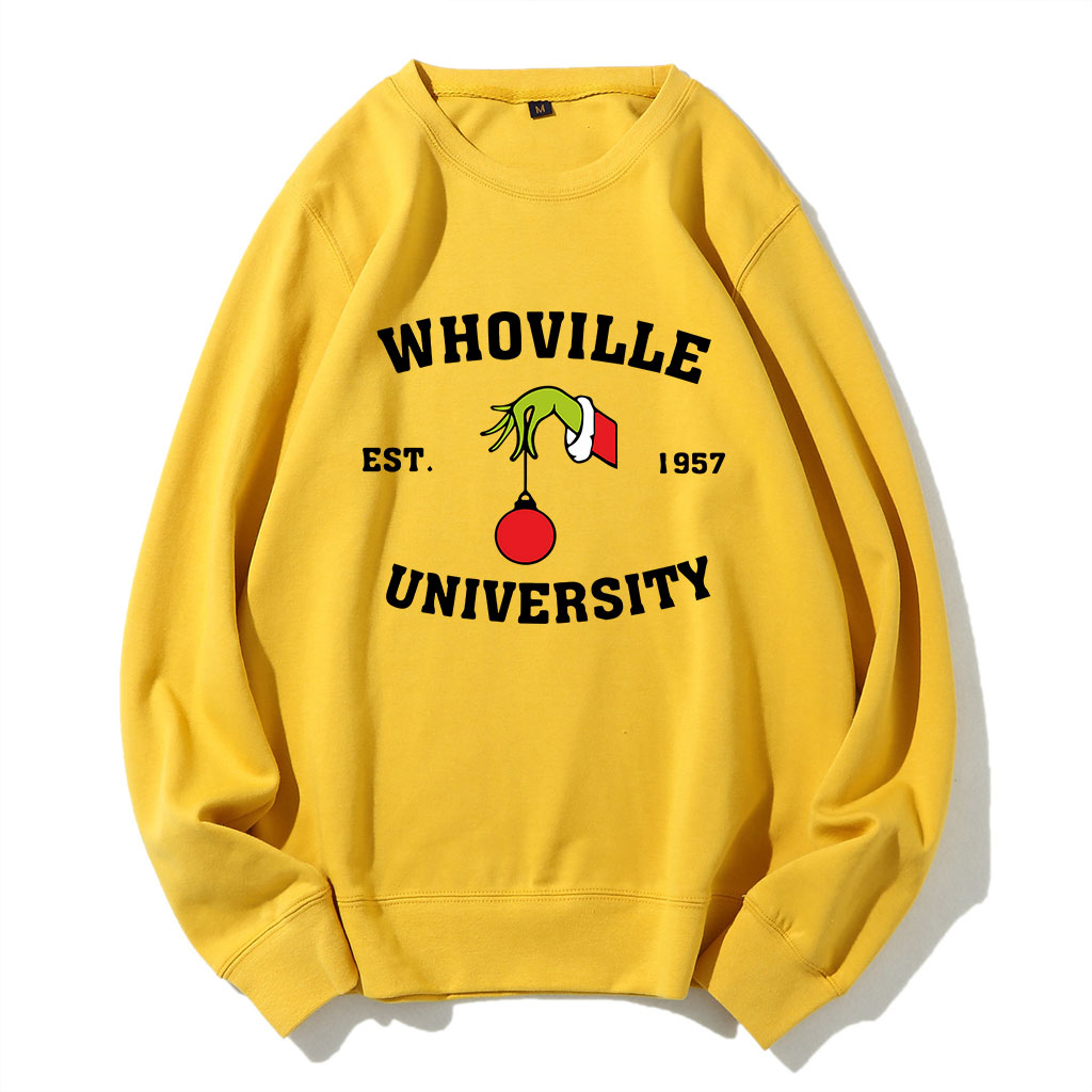 Vintage Christmas Whoville University Est 1957 Funny Sweatshirt
