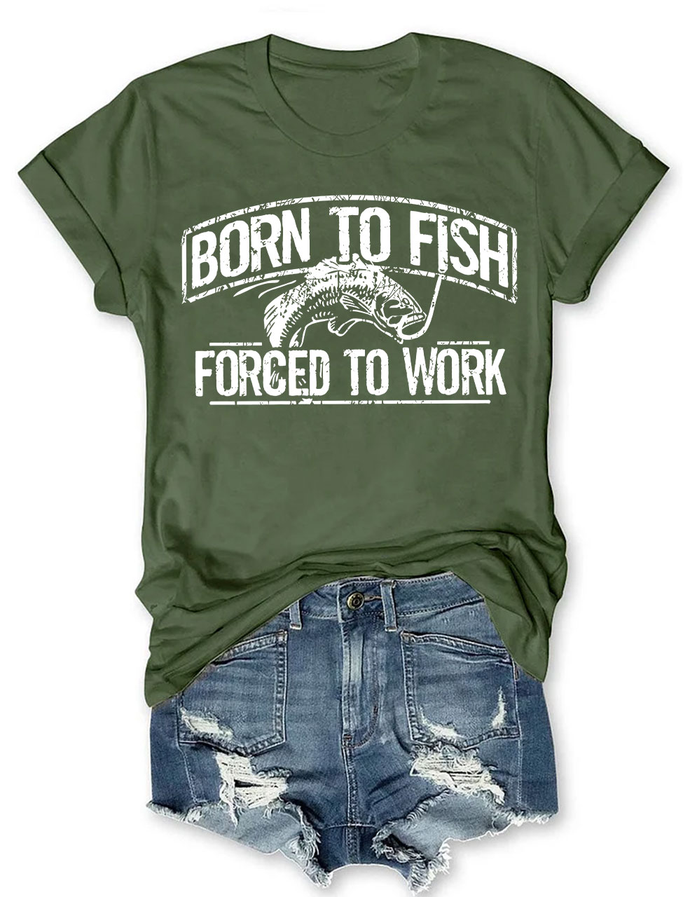 Born To Fish Forced To Work T-shirt