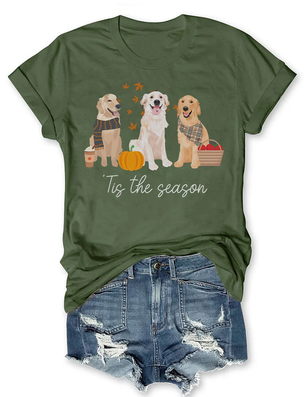 Golden retriever Fall T-shirt