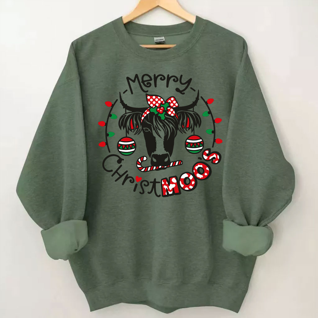 Merry Christmas Cow Sweatshirt