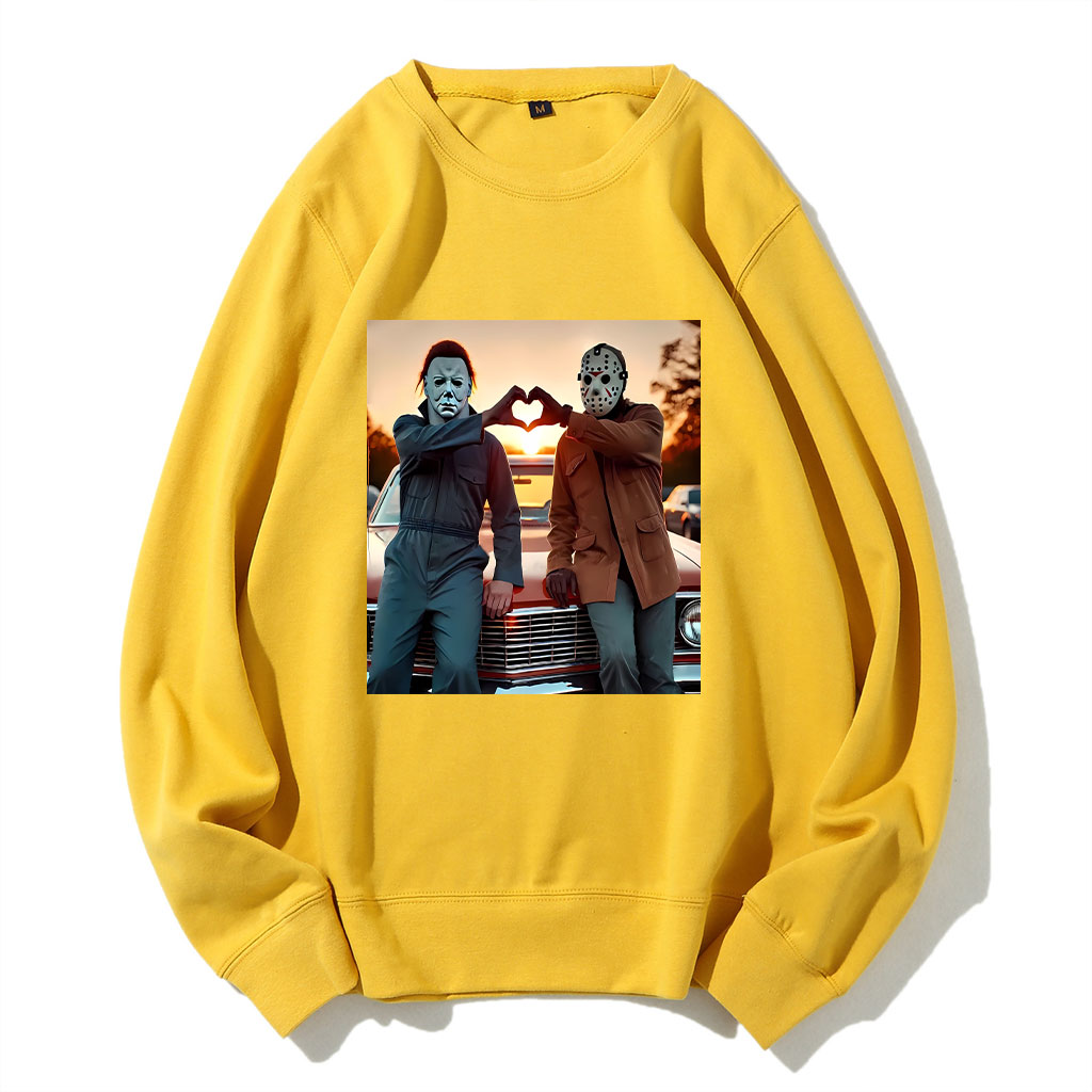 Horror Movie Characters Heart Hands Funny Sweatshirt