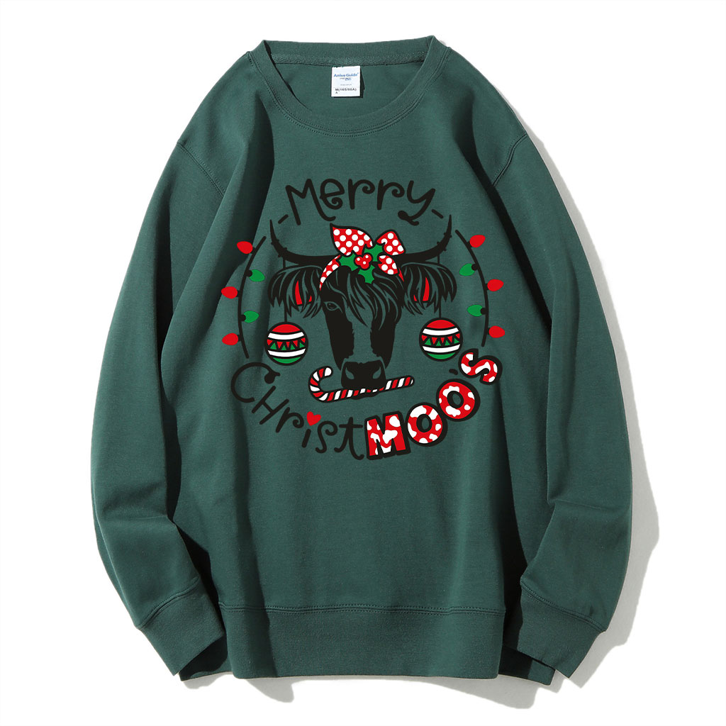 Merry Christmas Cow Sweatshirt