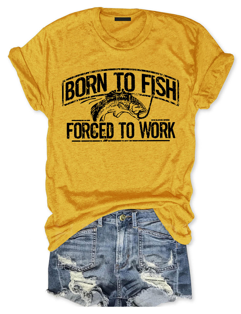 Born To Fish Forced To Work T-shirt