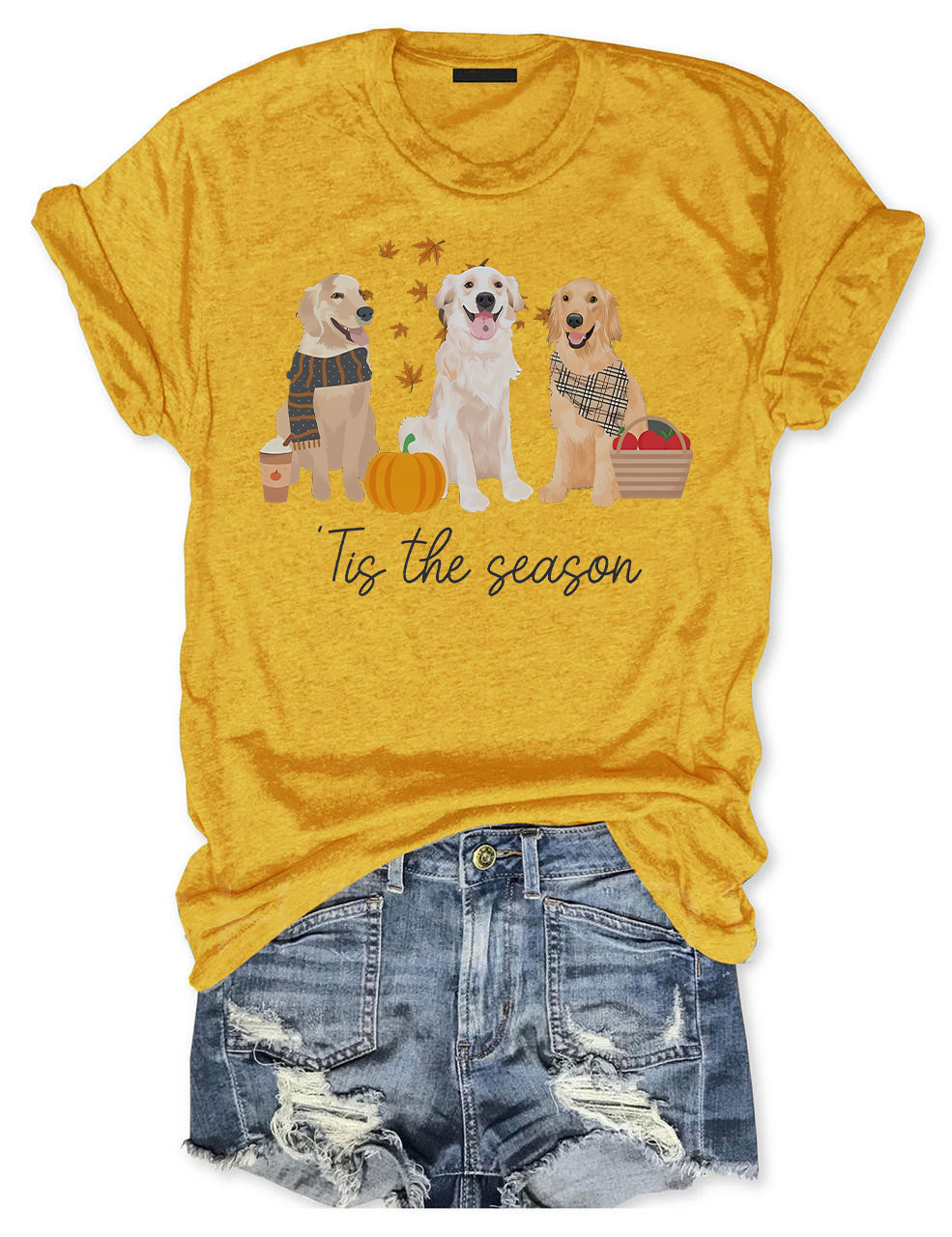Golden retriever Fall T-shirt