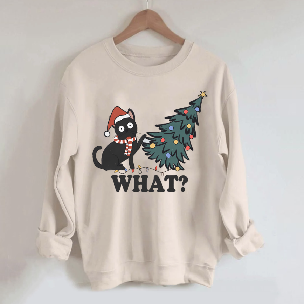 Funny Christmas Cat Sweatshirt