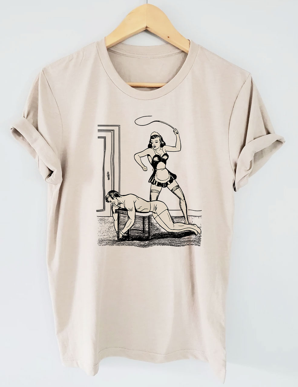 Boys Don't Cry My Ass Vintage Dominatrix Male Submission Funny T-Shirt