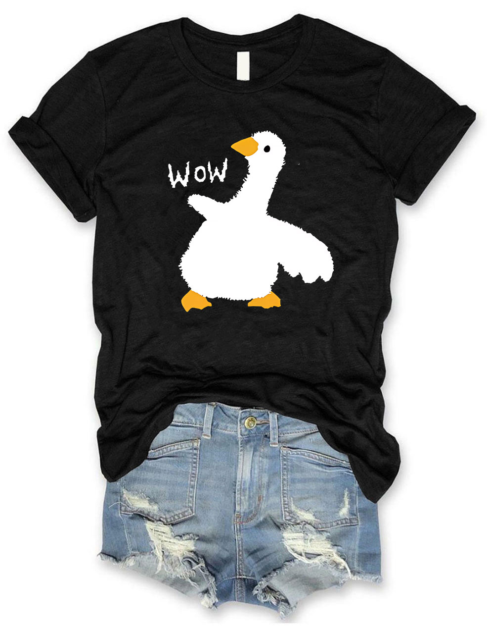 Wow Cartoon Duck T-Shirt