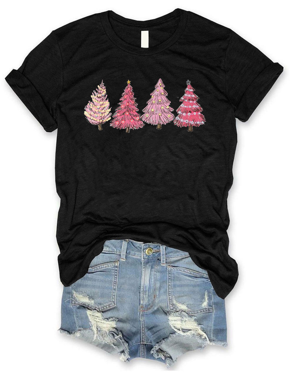 Pink Christmas Tree T-Shirt