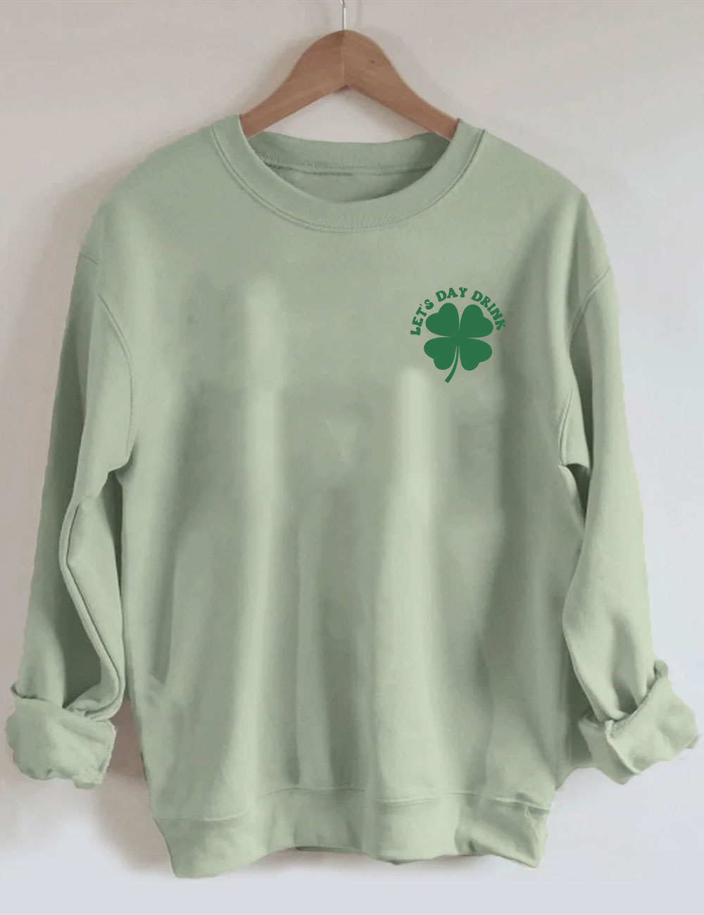 Lets Day Drink Retro Shamrock  Sweatshirt