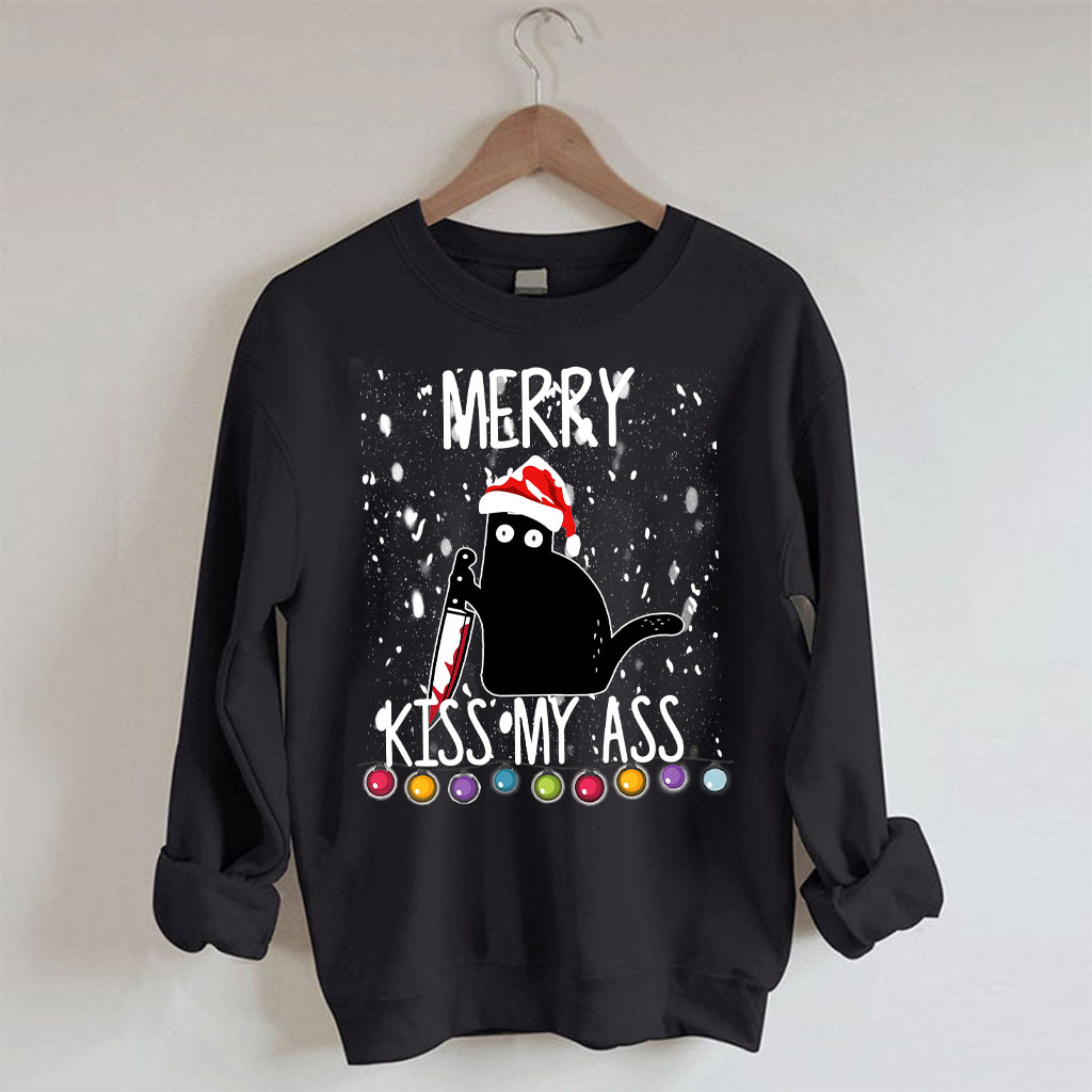 Black Cat Christmas Sweatshirt