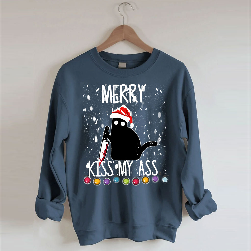 Black Cat Christmas Sweatshirt