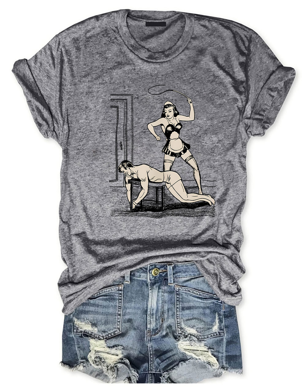 Boys Don't Cry My Ass Vintage Dominatrix Male Submission Funny T-Shirt