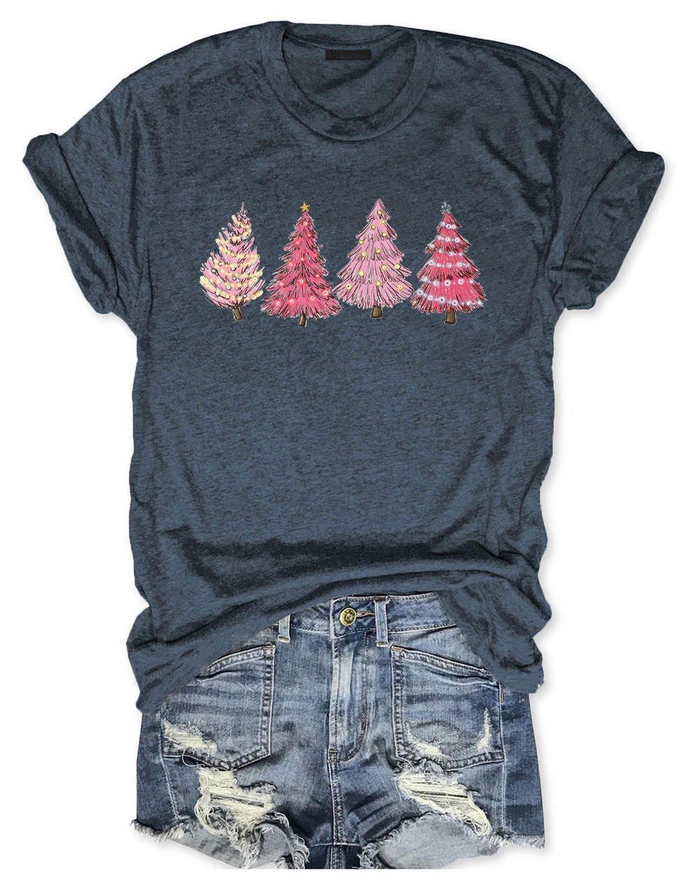 Pink Christmas Tree T-Shirt