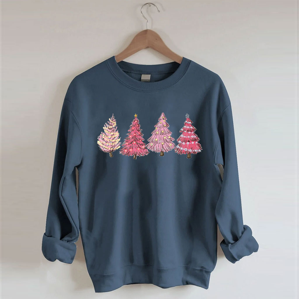 Pink Christmas Tree Sweatshirt