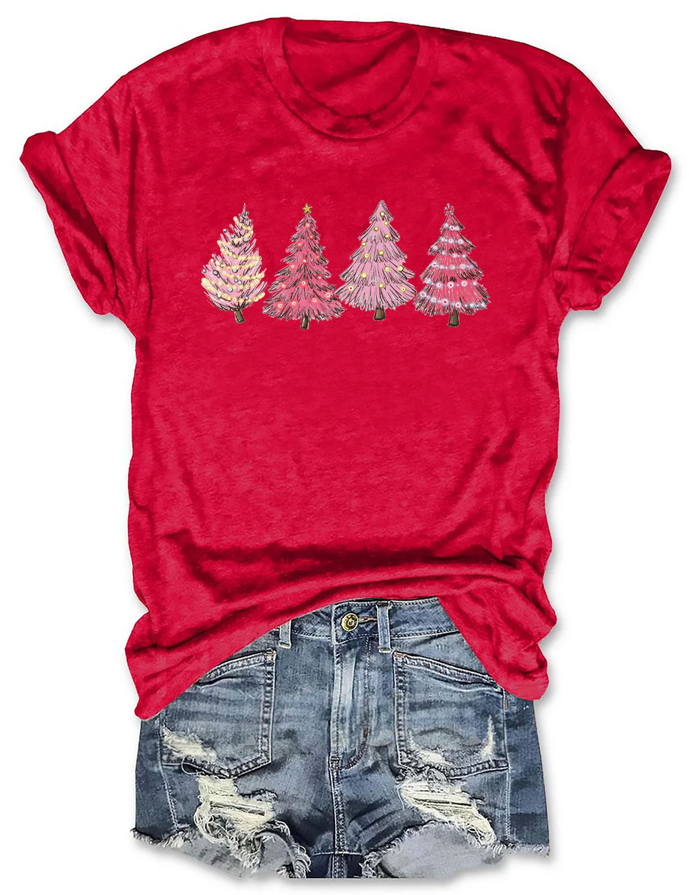Pink Christmas Tree T-Shirt