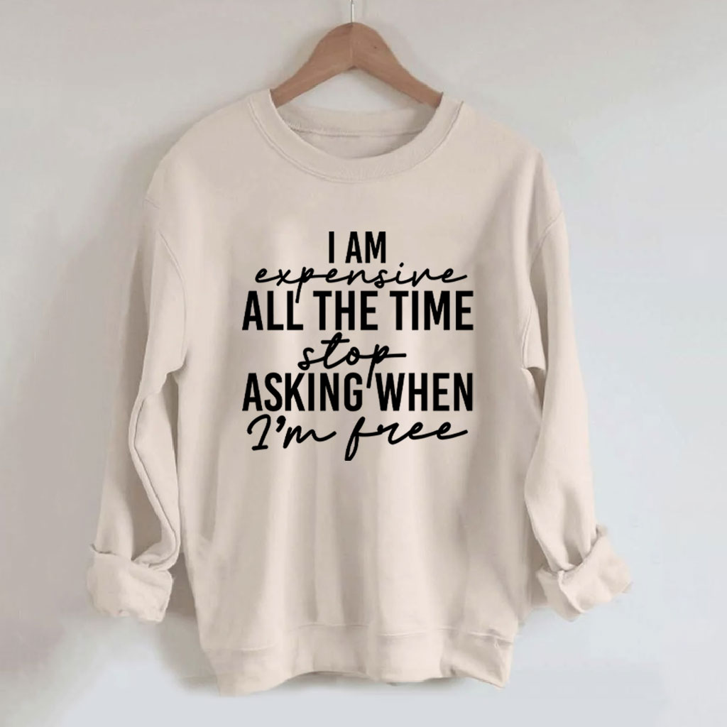 I Am Expensive All The Time Funny Sweatshirt