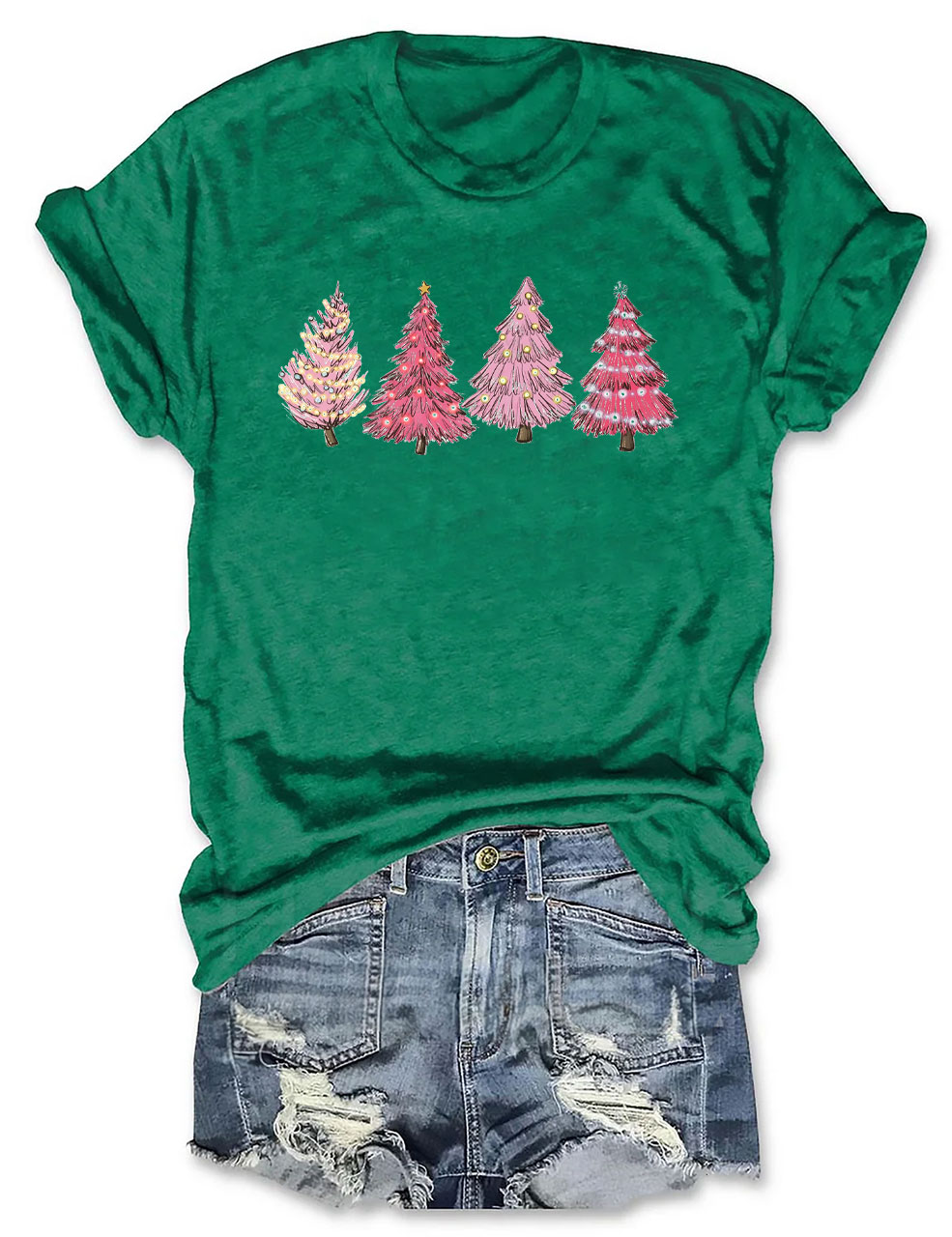 Pink Christmas Tree T-Shirt