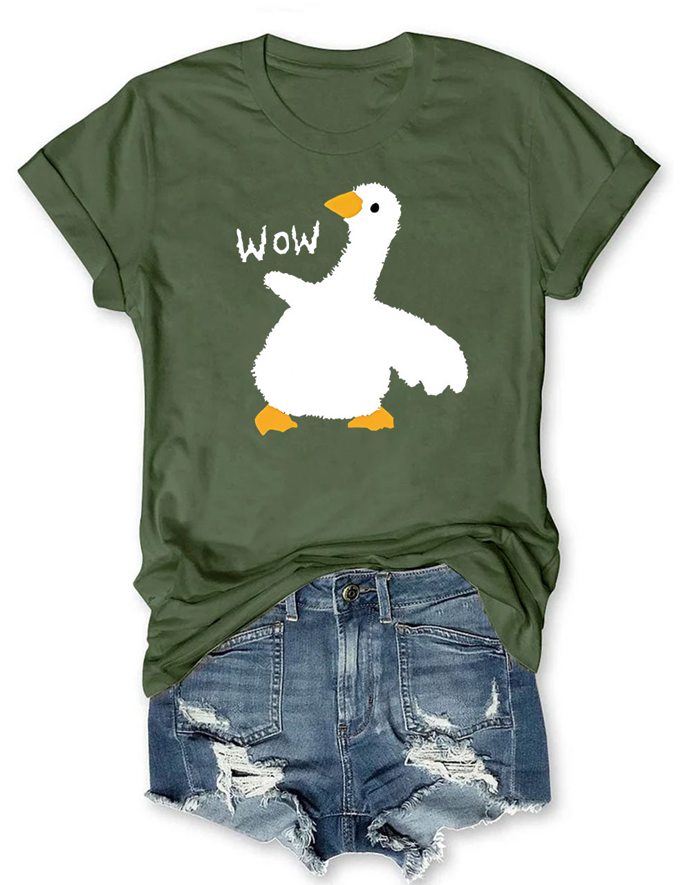 Wow Cartoon Duck T-Shirt