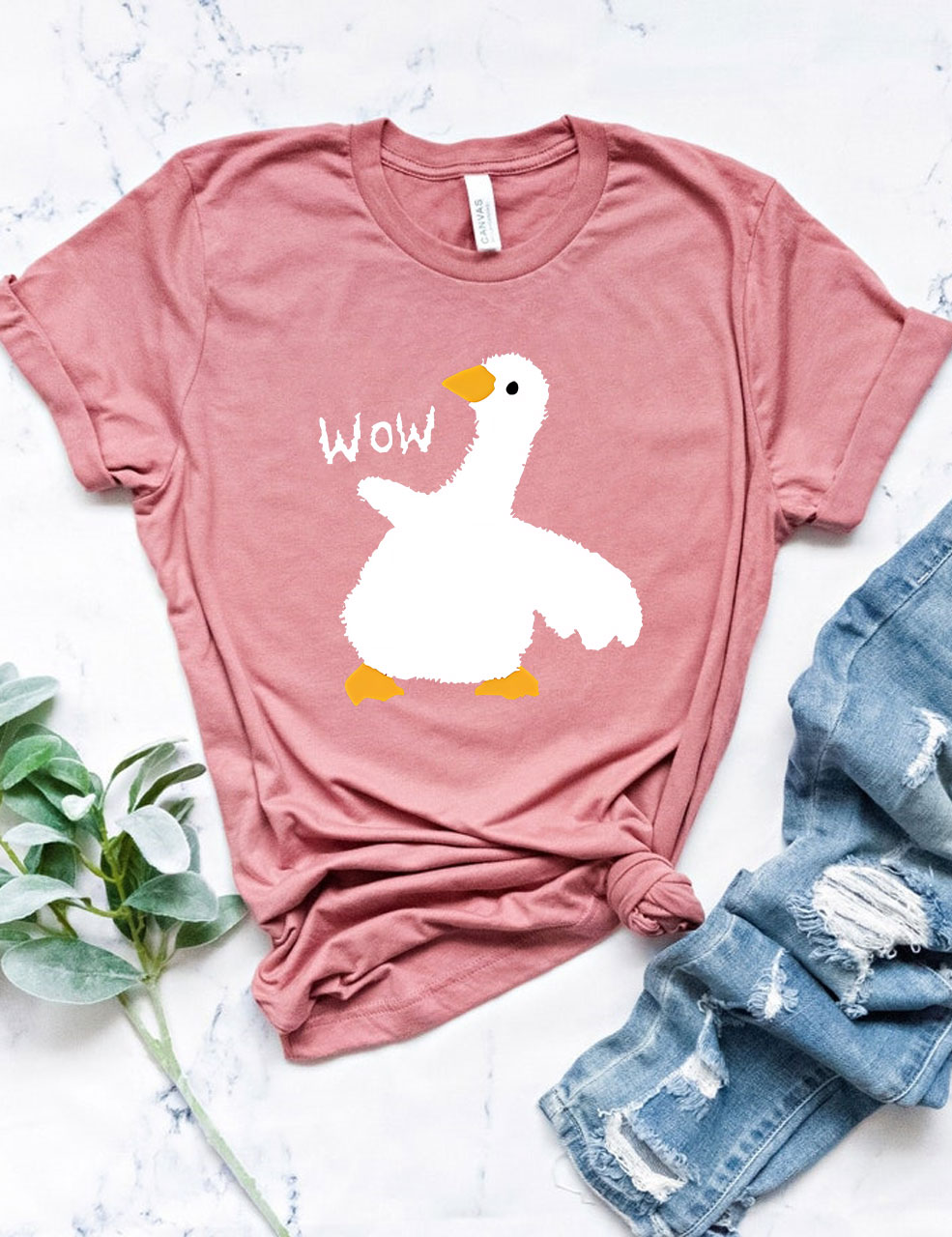 Wow Cartoon Duck T-Shirt