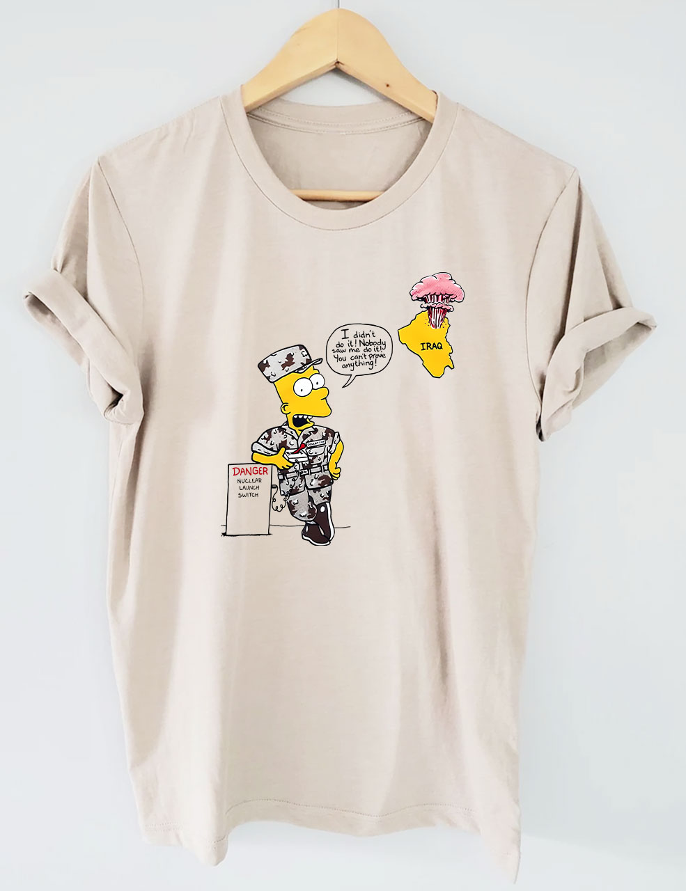 Bart Iraq Danger Nuclear Launch Switch Funny T-Shirt