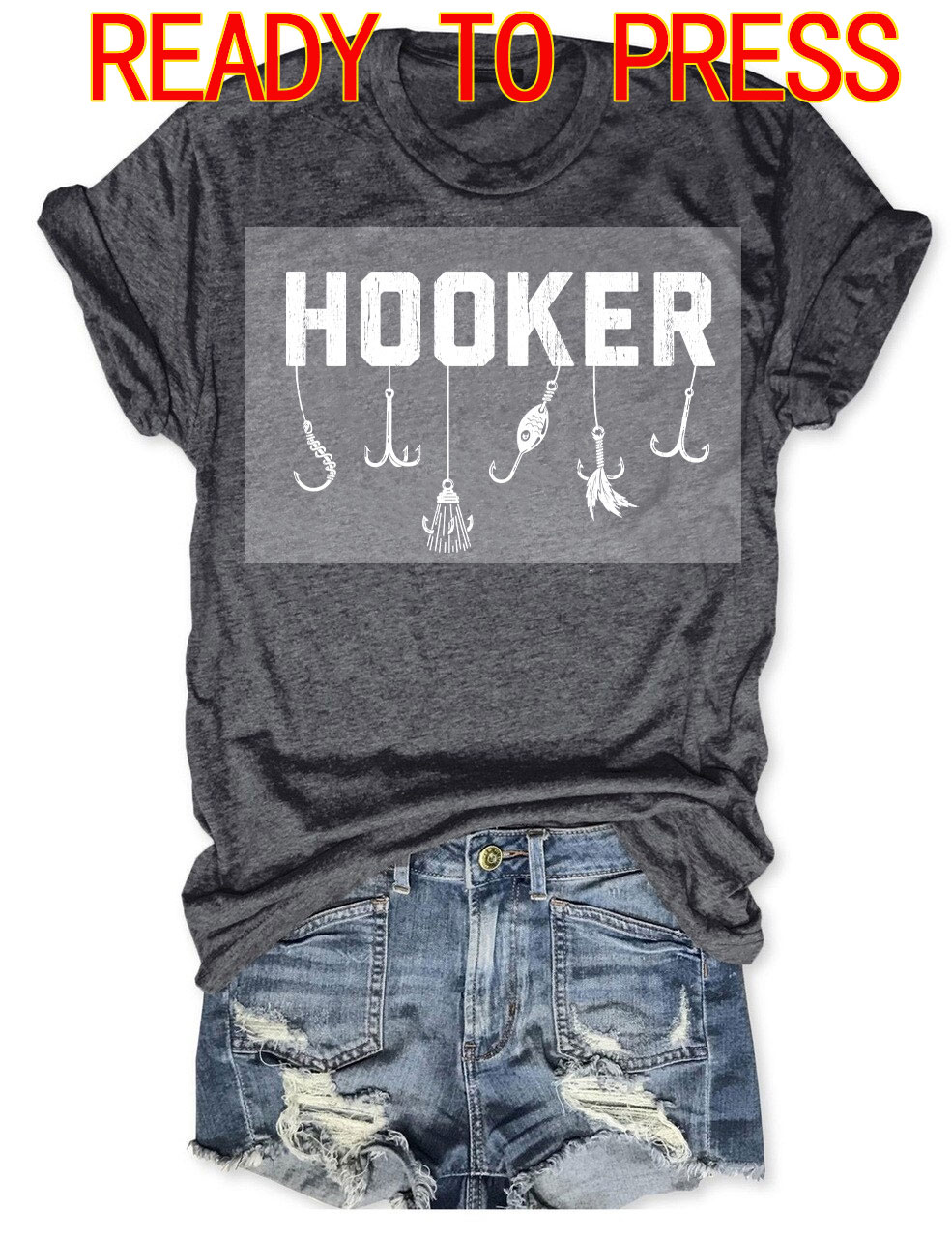 Fishing Gear Hooker DTF Heat Transfer