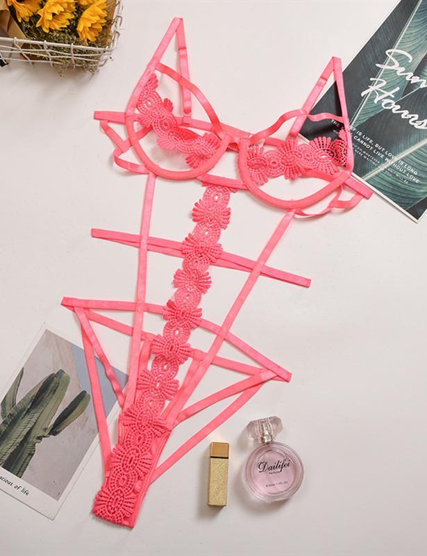 Open Cup Lace Teddy
