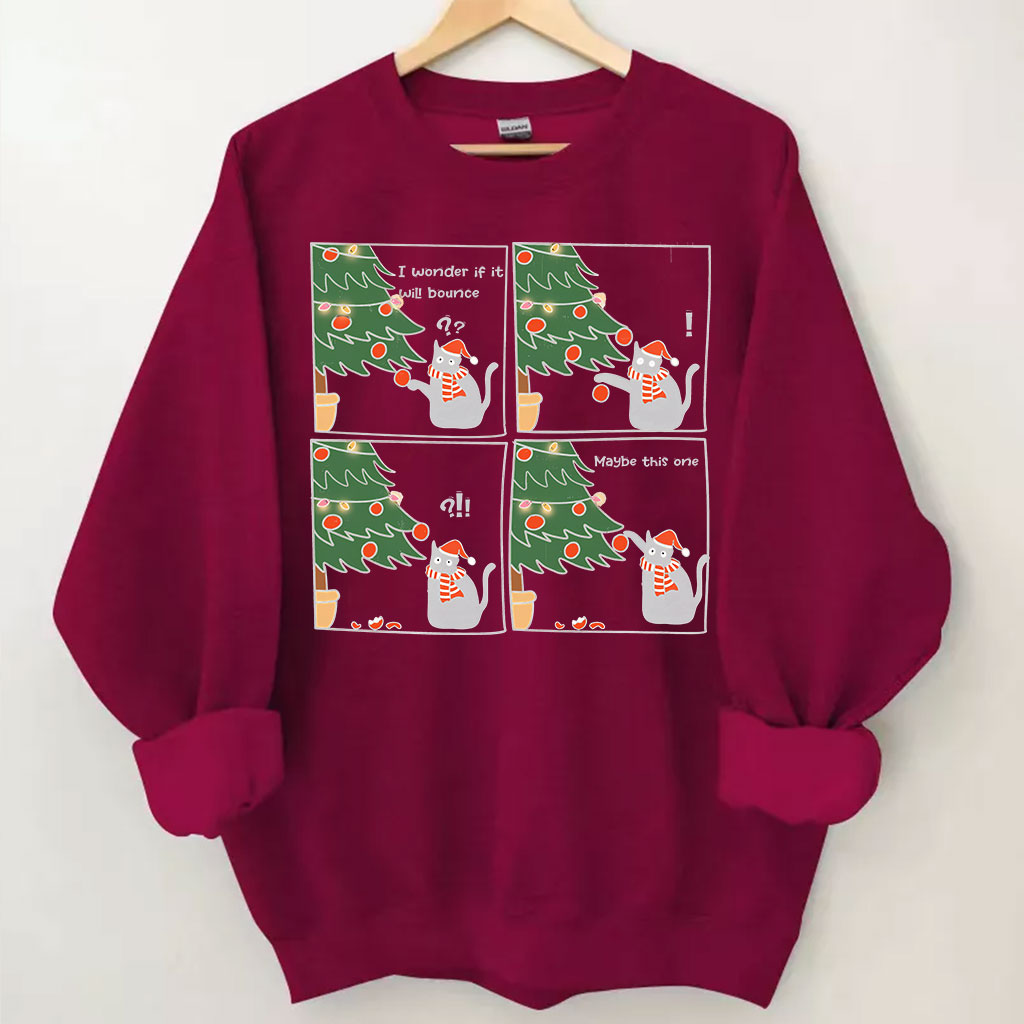 Funny Christmas Cat Sweatshirt