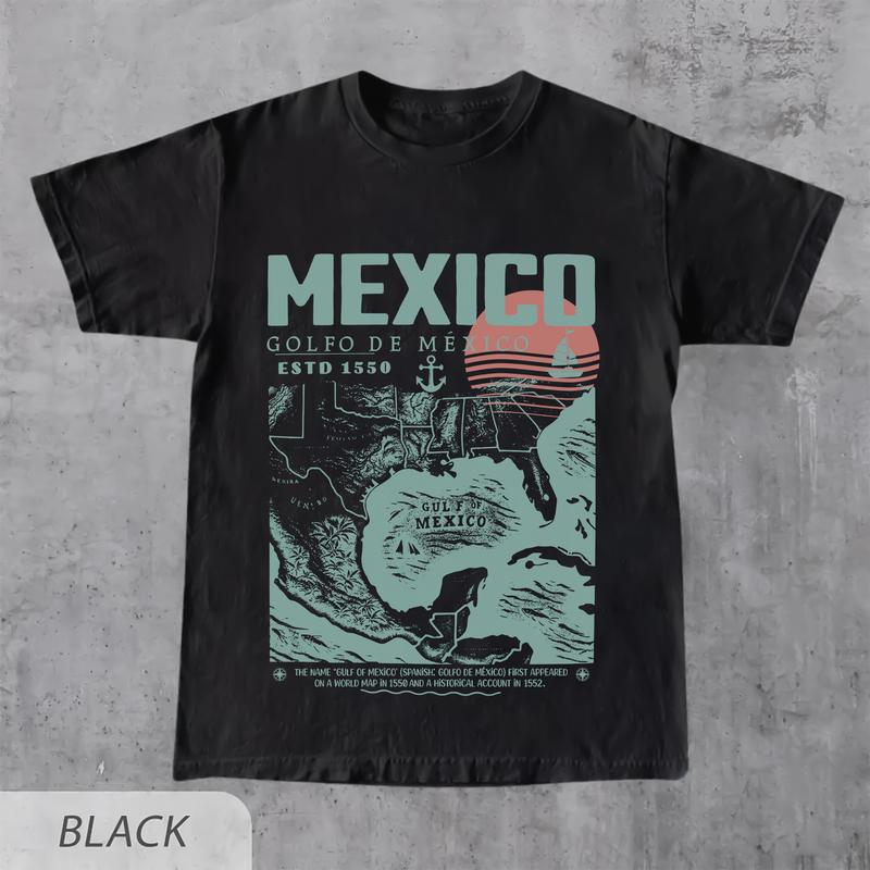 Gulf of Mexico Shirt, Golfo de México 1550 Retro Vintage Art Shir