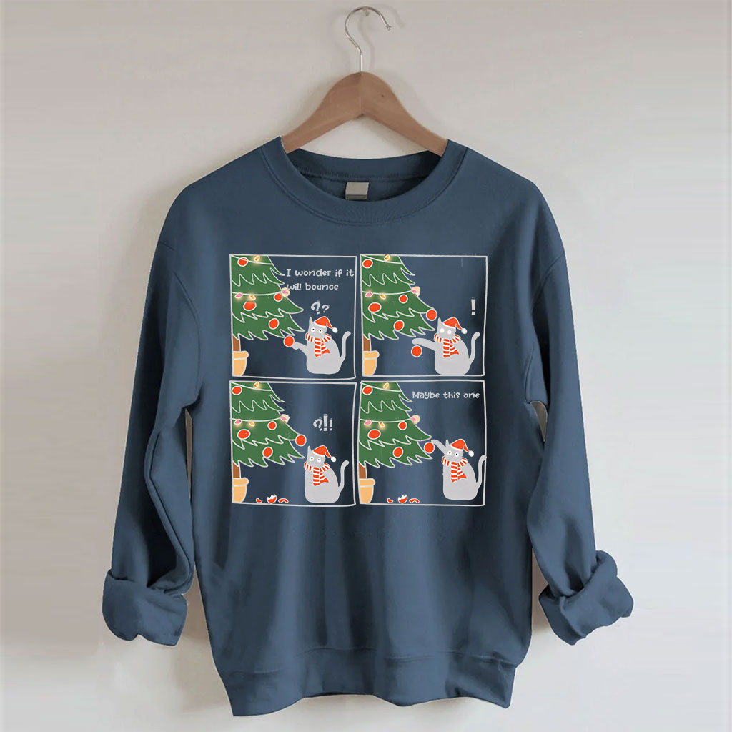 Funny Christmas Cat Sweatshirt