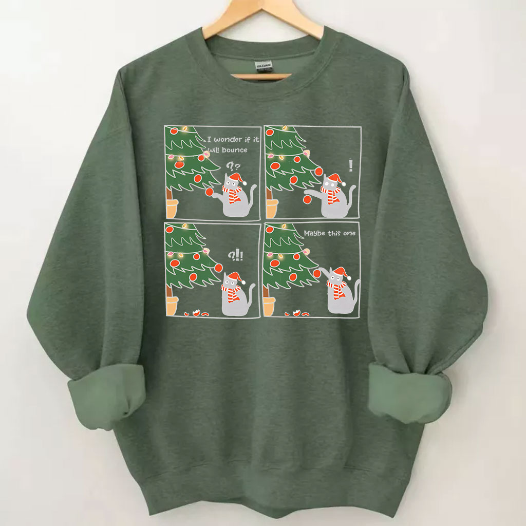 Funny Christmas Cat Sweatshirt