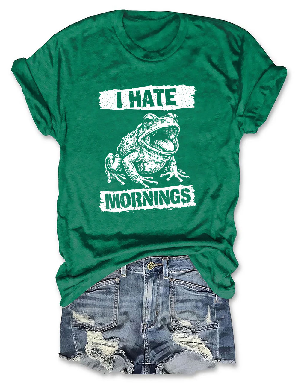 I Hate Mornings Y2K Punk Grunge Funny T-Shirt